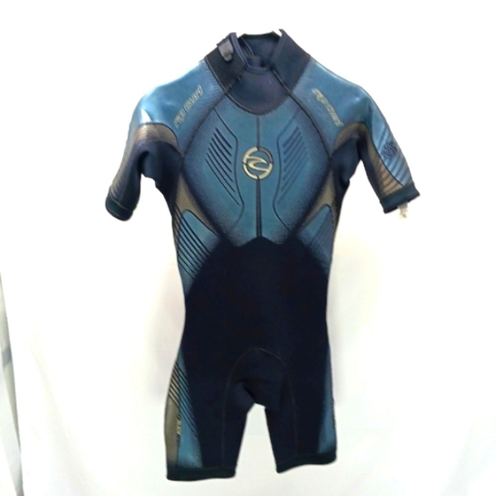 Rip Curl Slick Skin Ultimate Elastic Spring Suit Back Zip Short Sleeve Mens M...